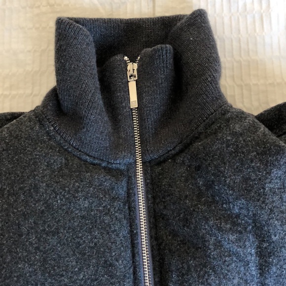 Toteme Flannel Puffer Jacket in Grey Melange - Picture 3 of 6